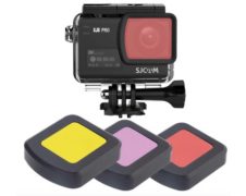   Színszűrő lencse SJCAM SJ8 kamerához (kameraházra) - piros