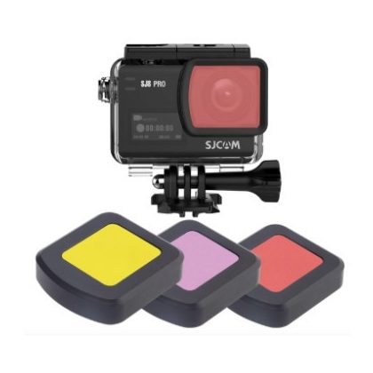 Color filter lens for SJCAM SJ8 camera (for camera housing) - red 