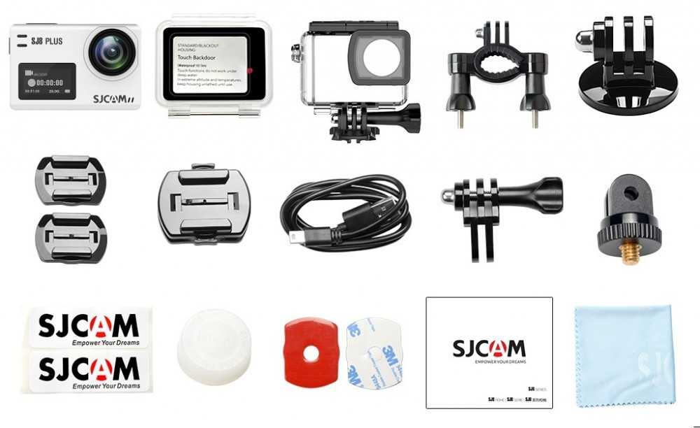 SJCAM SJ8 AIR Navitech Action Camera Backpack & 18-in-1 Accessory Combo Kit with Integrated Chest Strap Compatible with The SJCAM SJ8 Plus SJCAM SJ5000 X Action Camera