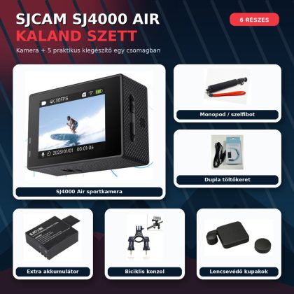 SJCAM SJ4000 Air sportkamera Kaland szett